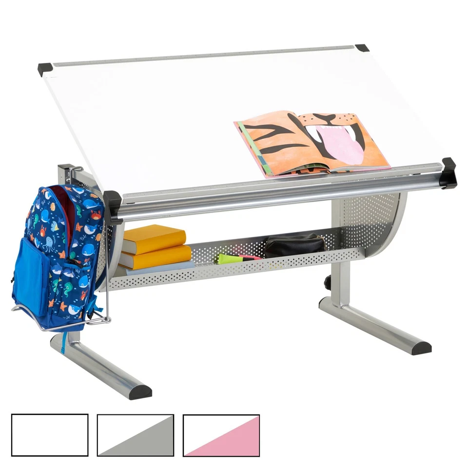 Kinderschreibtisch höhenverstellbar Schreibtisch neigbar Tisch mit Ablage - Bild 1 von 1