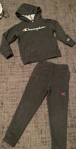 Boys Champion Sweatsuit Dark Gray Size XS (5/6) - Picture 1 of 13