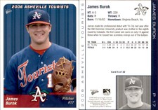 James Burok 2006 MultiAd Asheville Tourists #5 Card *AutographDen*