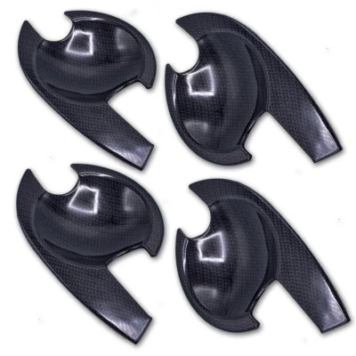 Fits Nissan Navara Pickup 06 10 13 Door Handle Bowl Insert Cover V3 Black Carbon - Imagem 1 de 4