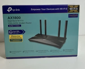TP-Link Archer VX1800v AX1800 Wi-Fi 6 VDSL/ADSL Modem Router - Picture 1 of 2