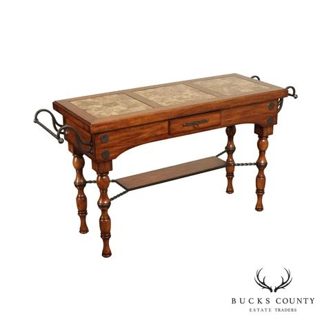 Palmer Home Spanish Baroque Style Marble Top Console or Kitchen Island Cover