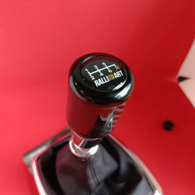 JDM PERFORMANCE PERILLA DE CAMBIO DE CARBONO NEGRO 6SP para LANCER EVO Eclipse MIRAGE RALLIART 4G63 ASX