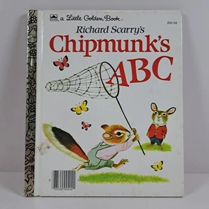 Vintage 1991 Little Golden Book Richard Scarry's CHIPMUNK'S ABC - Picture 1 of 6