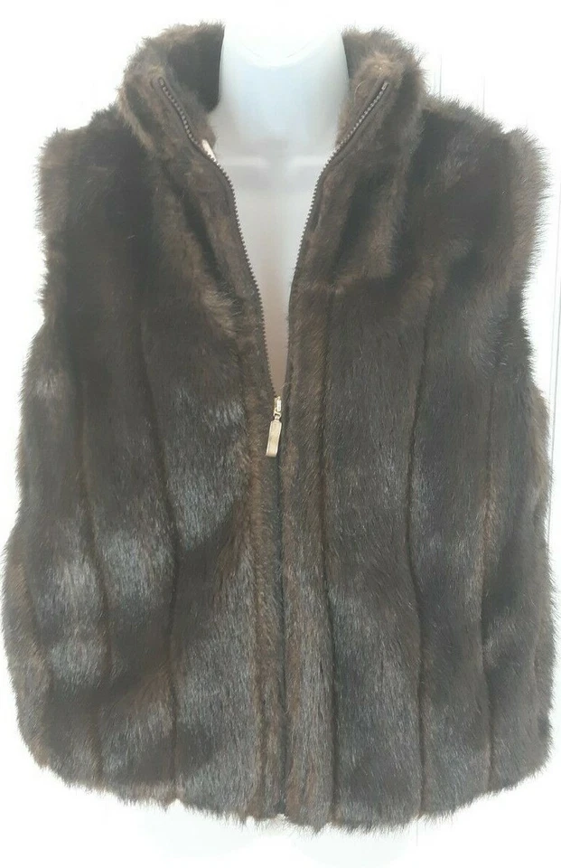 Obermeyer Resort 1941 Women's Faux Fur Brown Vest Size Medium - Image 1 of 4