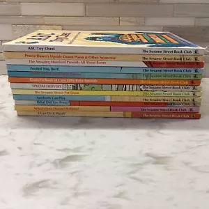 Sesame Street Lot of 12 Hardcover Kids Books 1980s Book Club Children's VINTAGE - Imagen 1 de 15