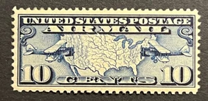 Travelstamps:1926-30 US Stamps Scott # C7 mint, OG H Map of US and Airplanes - Picture 1 of 5