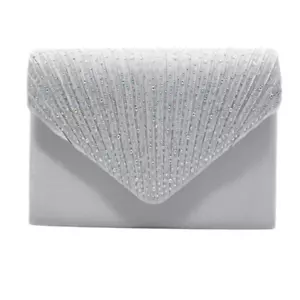 Damen Glitzer Schimmer Handtasche Damen Hochzeit Abschlussball Hochzeit - Bild 1 von 16