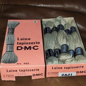 Vintage DMC Laine Tapisserie Box Of 9 #7321 Yarn 100% Wool  - Picture 1 of 4