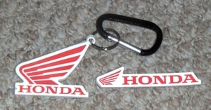 Honda Karabiner Metall & Vinyl Schlüsselanhänger & Vinyl MAGNET - 2er-Set - Bild 1 von 3