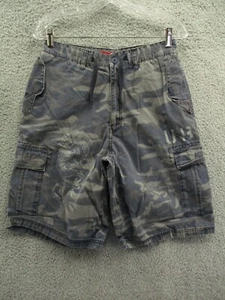 Union Bay Cargo Shorts Camo Dragon Blue Cotton Men's Size 20 Measures 28x11 - Picture 1 of 9