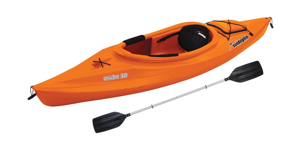 Sun Dolphin Aruba 10-Foot Sit-in Kayak Tangerine - Image 1 of 4