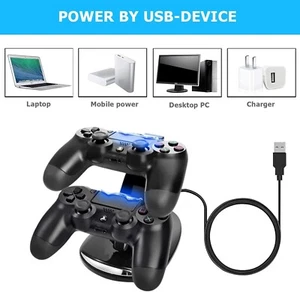 Dualshock 4 Dual USB Charging Charger Docking Station Stand for Sony Playstation - Picture 1 of 5
