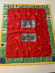 Thomas The Tank Engine Rosso Blu Treno Coperta Bambino Lancio Peluche Lovey 28 X 34 �� - Foto 1 di 6