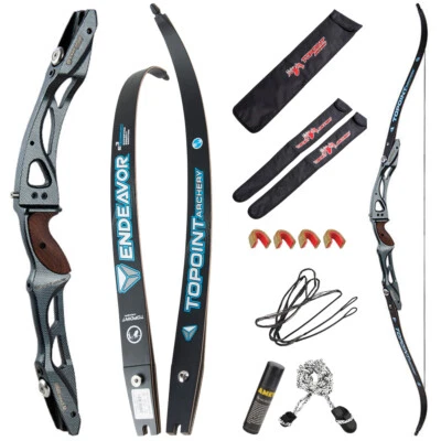 66" 68" 70" ILF Recurve Bow 25" Riser 18-44lbs Limbs Archery Target Sports R10 - Image 1 of 4