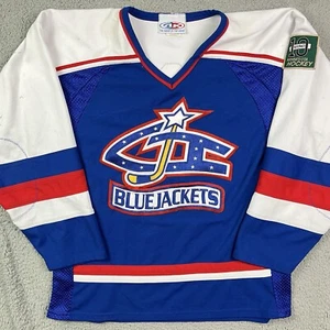 Vintage Cambridge Isanti Bluejackets Hockey Jersey High School Minnesota MN - Picture 1 of 13