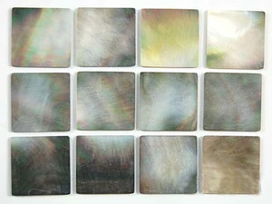 Black Abalone Decorations -Material of Inlay-12 pieces - Picture 1 of 1