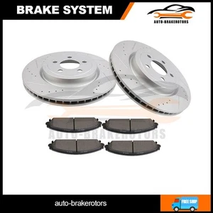 Taladro delantero 2 rotores de freno con 4 pastillas de cerámica para Chrysler 300 Dodge Magnum 05-08 - Imagen 1 de 8