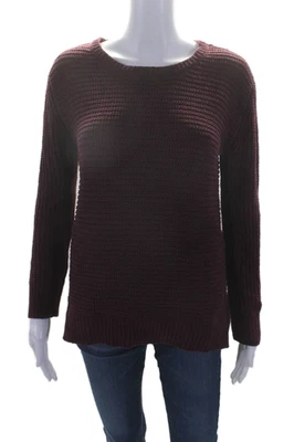 BB Dakota Womens Knit Round Neck Long Sleeve Pullover Sweater Top Purple Size XS - Image 1 of 4