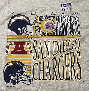 Vtg 90s 1994 San Diego Chargers XXIX Helmet Logo 7 NFL Football Shirt XL - Picture 1 of 9