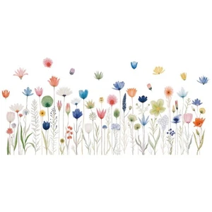 Wildflower Wall Stickers Garden Daisy Floral Decals for Bedroom and Living - Picture 1 of 7