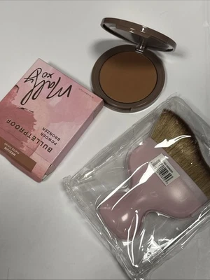 Mally Bulletproof Powder Bronzer Medium Matte Finish 11g & Supersize Kabuki - Image 1 of 4