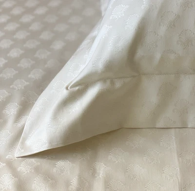 PRICE CRASH 800 THREAD4 Piece Luxury Sheet Set FITTED FLAT P’CASES DOUBLE Cream - Image 1 of 3