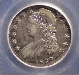 1833 CAPPED BUST HALF DOLLAR, UNDER GRADED - Picture 1 of 7