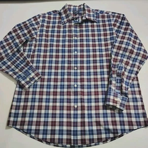 Crofts & Barrow Herren Langarm Button Down blau kariert Hemd Gr. 16,5 34/35 - Bild 1 von 12