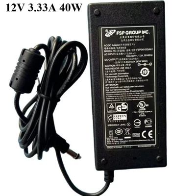 Original FSP 12V 3.33A 40W AC Adapter Charger 5.5*2.5mm Tip Power Supply - Image 1 of 4