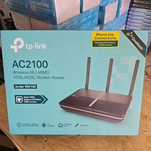 TP-LINK AC2100 Archer VR2100 VDSL/ADSL Modem Router OneMesh - Schwarz - Bild 1 von 3