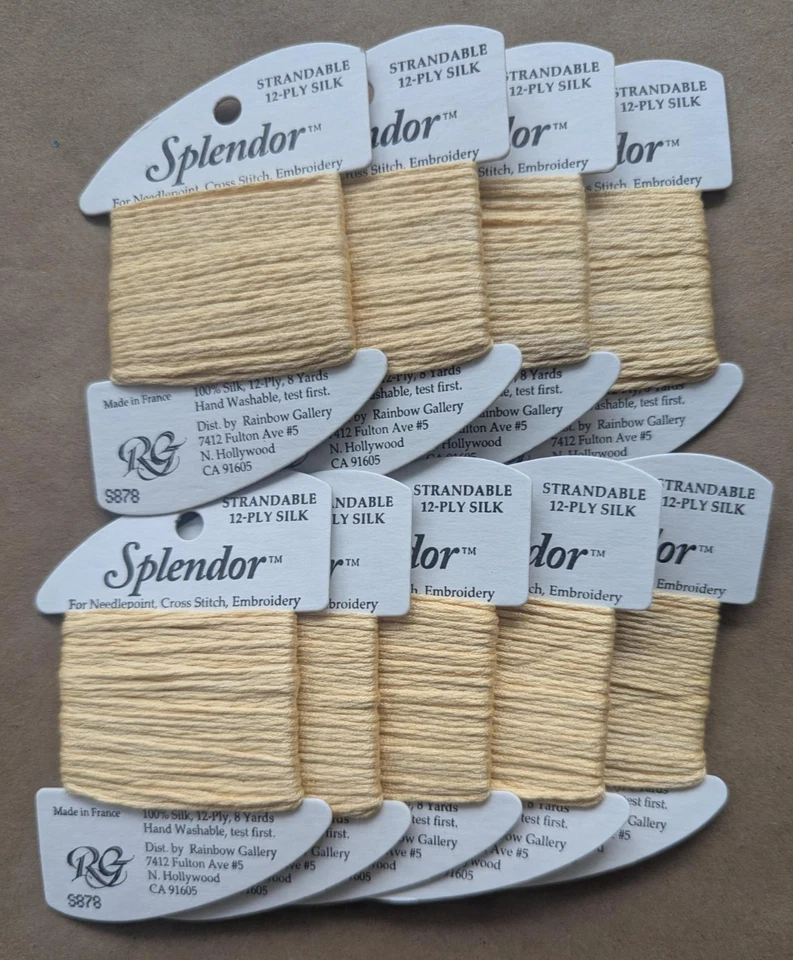 Rainbow Gallery Splendor - Maíz S878 - 100% Hilo de Seda - Lote/9 Tarjetas Foto 1 de 1