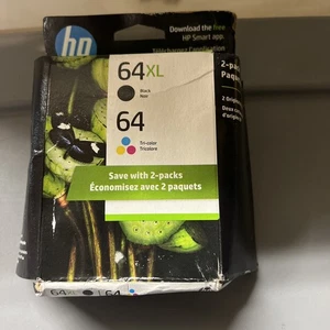 HP 64 XL czarne i 64 trójkolorowe wkłady atramentowe - Zdjęcie 1 z 3