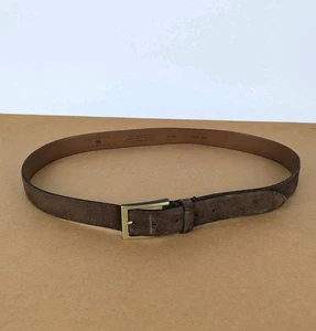 Herren Gr. 42/105 Joseph Abboud Handarbeit in Italien braun Wildleder Leder Gürtel sehr guter Zustand+ - Bild 1 von 4