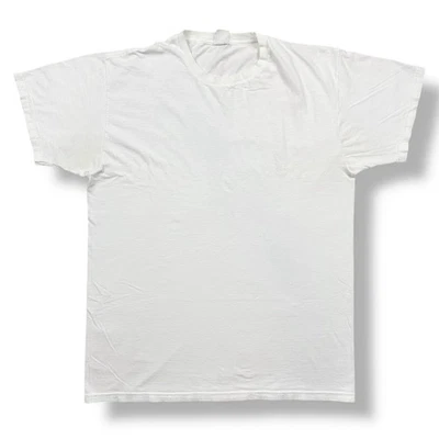 Винтажная белая футболка BVD без рисунка одинарный шов фермерский гранж мужская размер XL США - Изображение 1 из 4