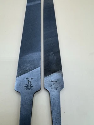 2 Vintage HELLER  NuCut Mill Bastard Files,  10” And 6”, Made In USA,  Sharp - Image 1 of 4