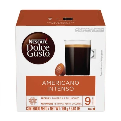 Cápsulas Nestlé Coffee Mate Dolce Gusto Nescafé Americano Intenso 16 unidades paquete de 3 Foto 1 de 4