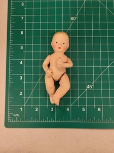 Shackman 1998 Vintage Porcelain Doll Miniature Baby Dollhouse Doll Collectible - Picture 1 of 5