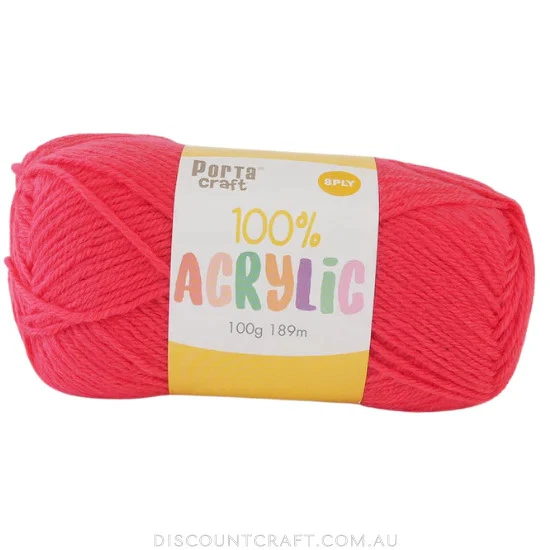 Acrylic Yarn 100g 189m 8ply - Watermelon - image 1 of 1