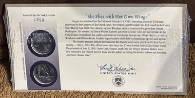 2005 - P &D - From the 50 State Quarters 1st Day Minted Collection - Oregon - Image 1 of 2