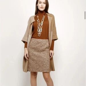 Lafayette 148 New York SET Tweed A Line Skirt Sz 6 AND Wool Turtleneck Sz S - Picture 1 of 16