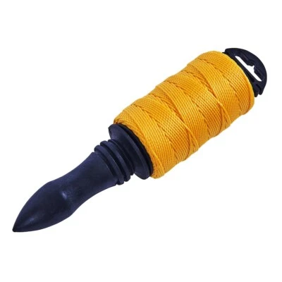 Long Builders line building brick laying string garden rope cord reel HI VIS - Image 1 of 4