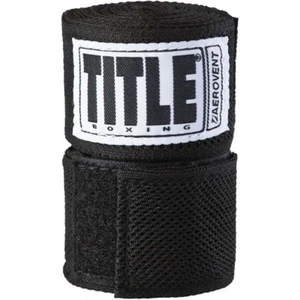 Title Boxing Aerovent Xtreme Wicking Spandex Blend 180" Handwraps - Black - Picture 1 of 2