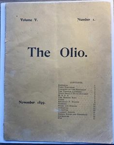 "Revista Rara De Colección 1899 Orono High School "The Olio" Orono, Maine ME - Imagen 1 de 4