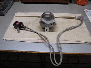 4" NORTHFIELD PRECESION AIR CHUCK HARDINGE 2-3/16 MOUNT W/JAWS AS SHOWN - Picture 1 of 6