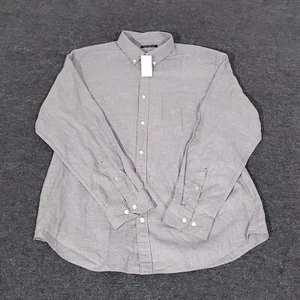 Banana Republic Luxe Flannel Shirt Mens XL Slim Fit Gray Button Up Long Sleeve - Picture 1 of 12