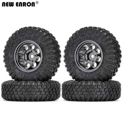 1.55" Wheels Beadlock Rims Tires for 1/10 MN98 D90 TF2 LC70 MST JIMNY Axial YETI - Image 1 of 4
