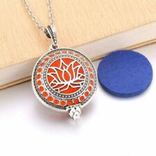 Diffuser Lotus Necklace Locket Essential Oil Perfume Necklace With Pad