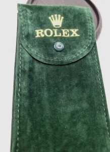 sacchetto velluto verde Made in Italy per orologi tipo Rolex con pattina 7x13,5 - Imagen 1 de 3