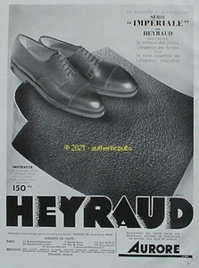PUBLICITE HEYRAUD CHAUSSURES HOMME MODELE IMPERATOR SERIE IMPERIALE DE 1933 AD - Picture 1 of 1